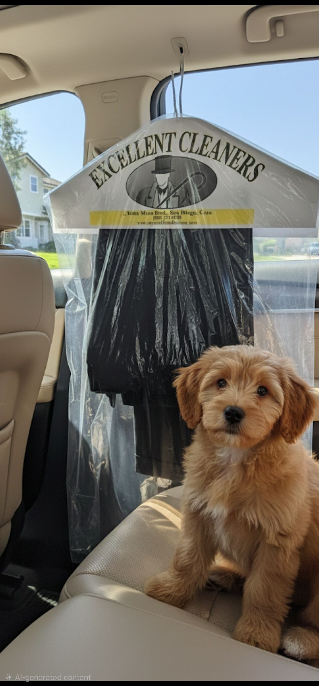 Shop dog at the counter